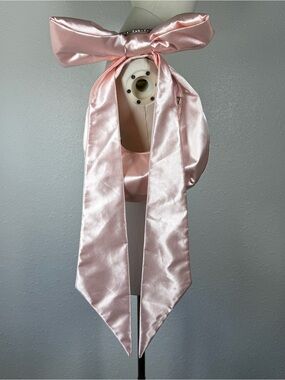 Sugar Thrillz Lady Royal Pink Satin Bow Bag Dolls Kill Rhinestone Heart Coquette